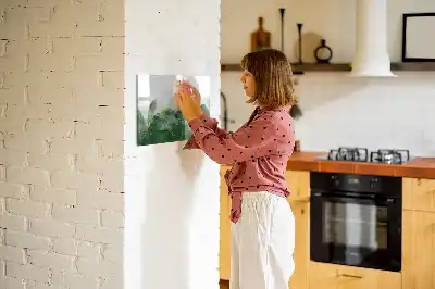 Pizarra magnética de pared diseño de abstracción de hojas con rotulador incluido