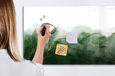 Pizarra magnética de pared diseño de abstracción de hojas con rotulador incluido