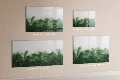 Pizarra magnética de pared diseño de abstracción de hojas con rotulador incluido
