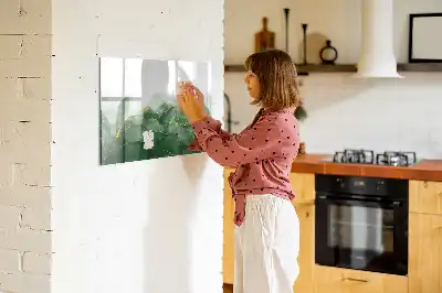 Pizarra magnética de pared diseño de abstracción de hojas con rotulador incluido