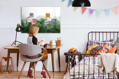 Pizarra magnética de pared diseño de abstracción de hojas con rotulador incluido