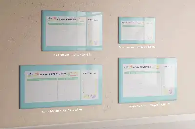 Pizarra de planificación de comidas de cristal diseño borrable con imanes