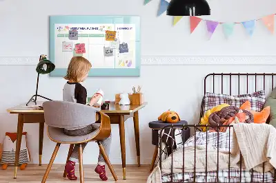 Pizarra de planificación de comidas de cristal diseño borrable con imanes