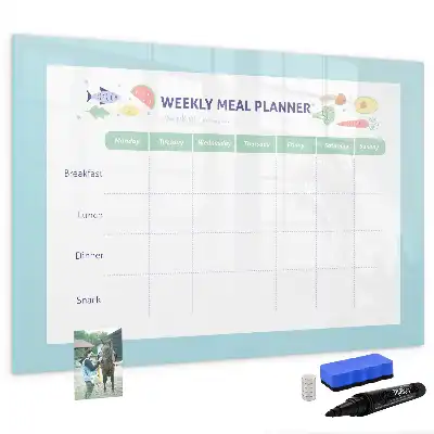 Planificador de comidas pizarra magnética de pared con rotulador