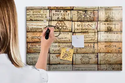 Pizarra magnética de pared con rotulador incluido
