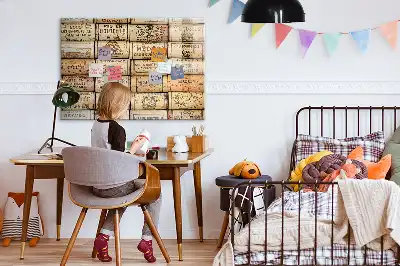 Pizarra magnética de pared con rotulador incluido
