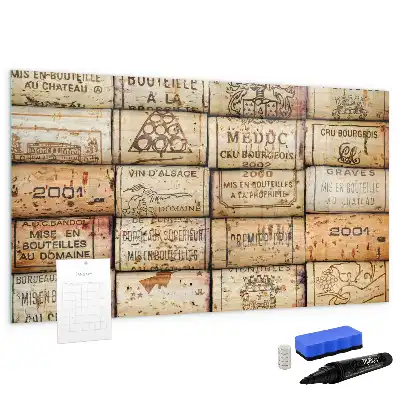 Pizarra magnética de pared con rotulador incluido