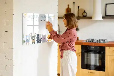 Pizarra magnética de pared con rotulador planificador semanal infantil