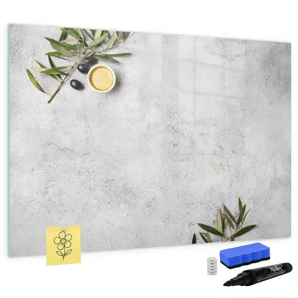 Pizarra magnética de pared con rotulador incluido