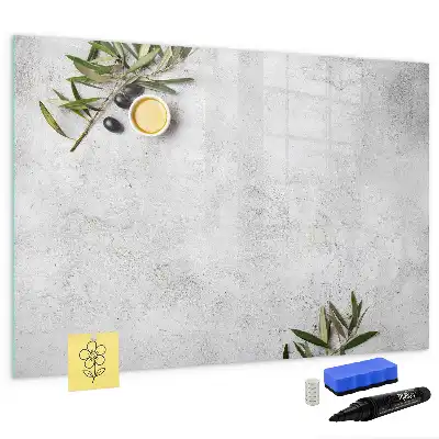 Pizarra magnética de pared con rotulador incluido