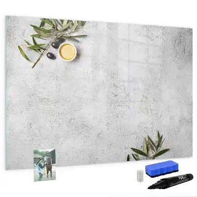 Pizarra magnética de pared con rotulador incluido