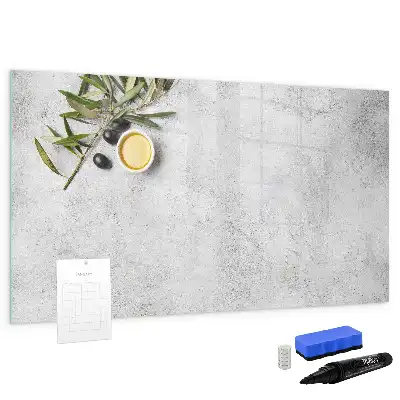 Pizarra magnética de pared con rotulador incluido
