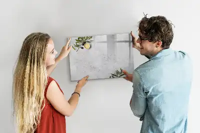Pizarra magnética de pared con rotulador incluido