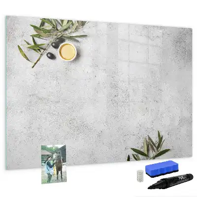 Pizarra magnética de pared con rotulador incluido