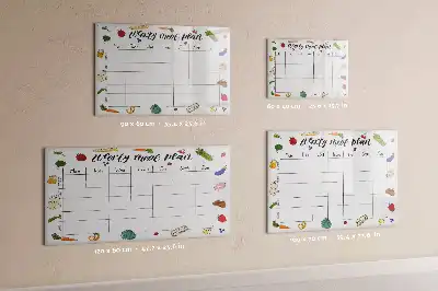 Pizarra magnética de pared con rotulador para planificador de comidas semanal