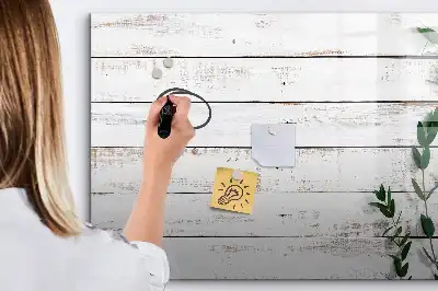 Pizarra magnética de pared con rotulador y marco de madera