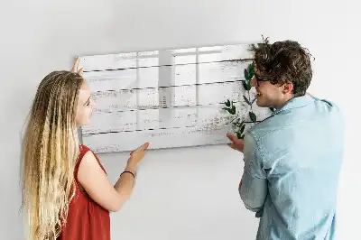 Pizarra magnética de pared con rotulador y marco de madera