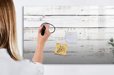 Pizarra magnética de pared con rotulador y marco de madera