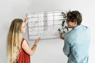 Pizarra magnética de pared con rotulador y marco de madera