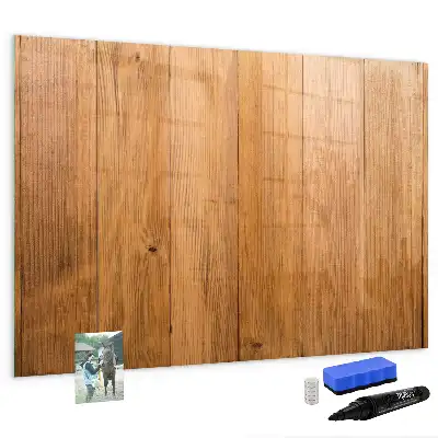 Pizarra magnética de pared con rotulador y marco de madera