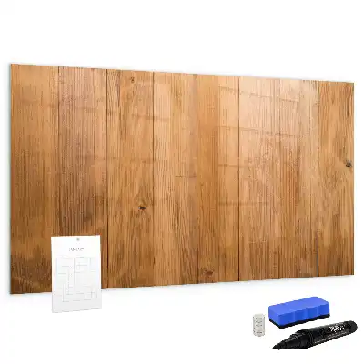 Pizarra magnética de pared con rotulador y marco de madera