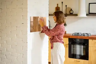 Pizarra magnética de pared con rotulador y marco de madera
