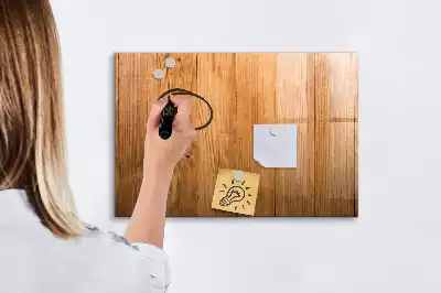 Pizarra magnética de pared con rotulador y marco de madera
