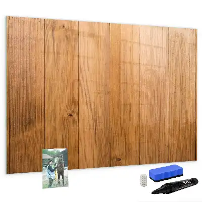 Pizarra magnética de pared con rotulador y marco de madera