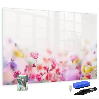 Pizarra magnética de pared con rotulador diseño de flores silvestres