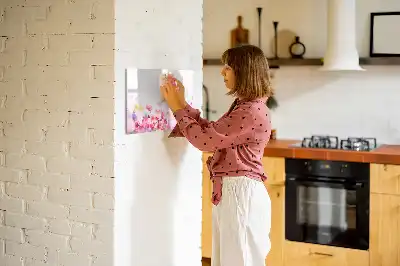 Pizarra magnética de pared con rotulador diseño de flores silvestres