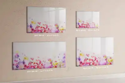 Pizarra magnética de pared con rotulador diseño de flores silvestres