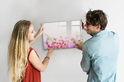 Pizarra magnética de pared con rotulador diseño de flores silvestres