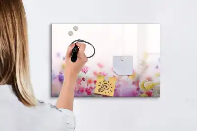 Pizarra magnética de pared con rotulador diseño de flores silvestres