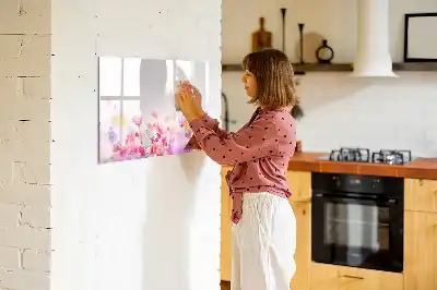 Pizarra magnética de pared con rotulador diseño de flores silvestres