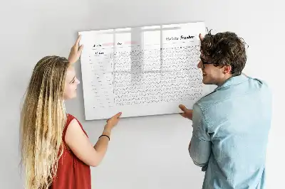 Pizarra magnética de pared con rotulador para seguimiento de hábitos