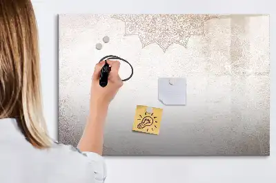 Pizarra borrable de cristal con imanes con patrón decorativo