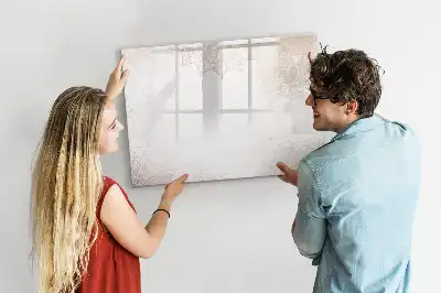 Pizarra borrable de cristal con imanes con patrón decorativo