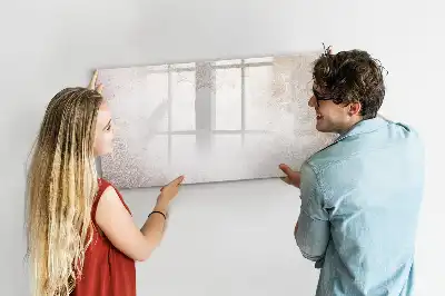 Pizarra borrable de cristal con imanes con patrón decorativo