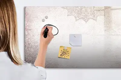 Pizarra borrable de cristal con imanes con patrón decorativo