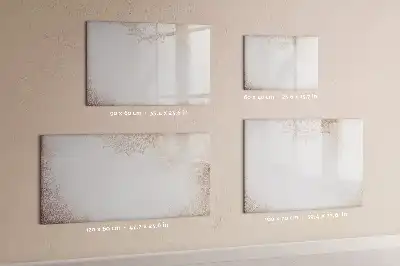 Pizarra borrable de cristal con imanes con patrón decorativo