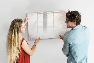 Pizarra borrable de cristal con imanes con patrón decorativo