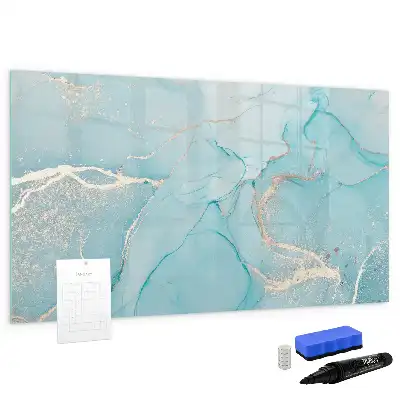 Pizarra magnética de pared diseño de mármol decorativo con rotulador incluido