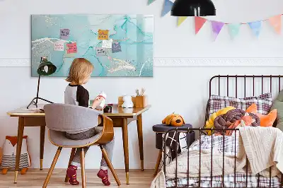 Pizarra magnética de pared diseño de mármol decorativo con rotulador incluido