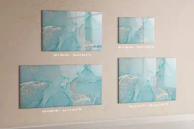 Pizarra magnética de pared diseño de mármol decorativo con rotulador incluido