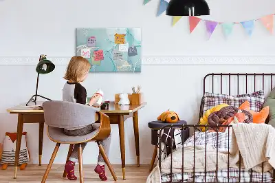 Pizarra magnética de pared diseño de mármol decorativo con rotulador incluido