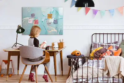 Pizarra magnética de pared diseño de mármol decorativo con rotulador incluido