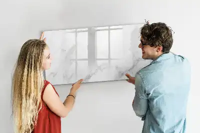 Pizarra magnética de pared diseño de mármol con rotulador incluido