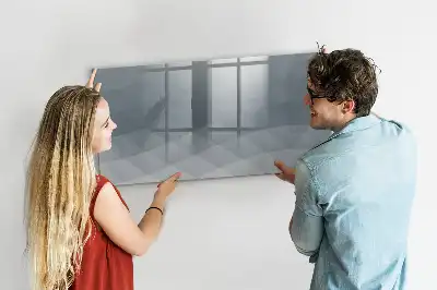 Pizarra borrable de cristal con imanes modelo Olas