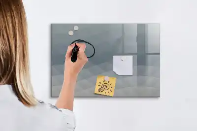 Pizarra borrable de cristal con imanes modelo Olas