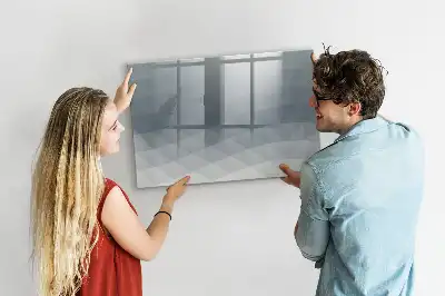 Pizarra borrable de cristal con imanes modelo Olas
